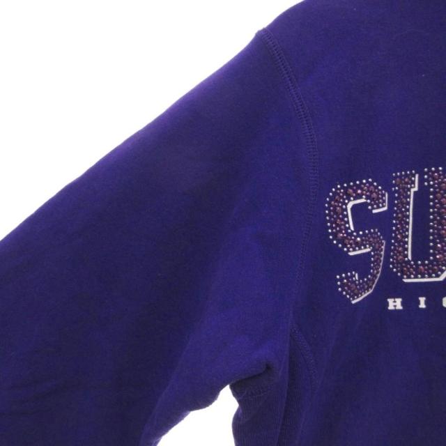 【中古】シュプリーム SUPREME プルオーバー パーカー フーディ ビジューロゴ 長袖 S 紫 パープル /FF ■GY18_2