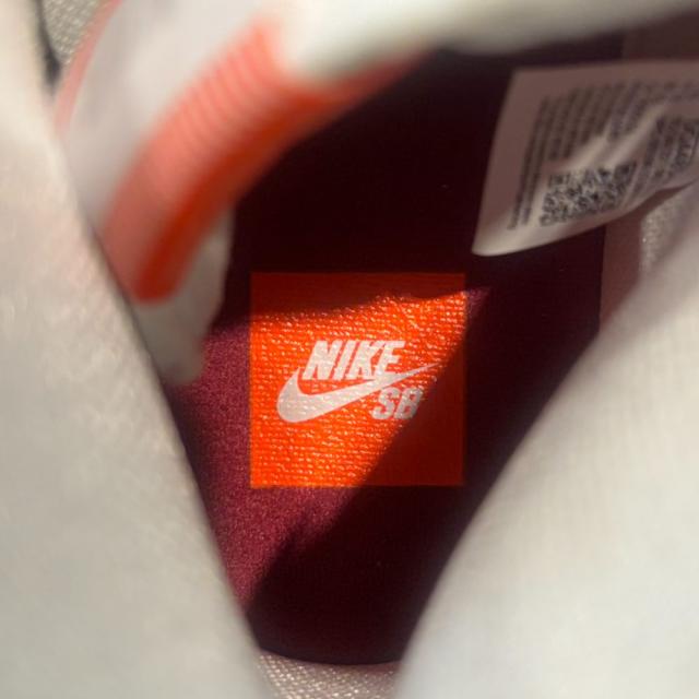 【中古】ナイキ NIKE SB Orange Label Dunk High Sweet Beet スニーカー 29?p 白 ホワイト 赤 レッド DQ4485-600_7