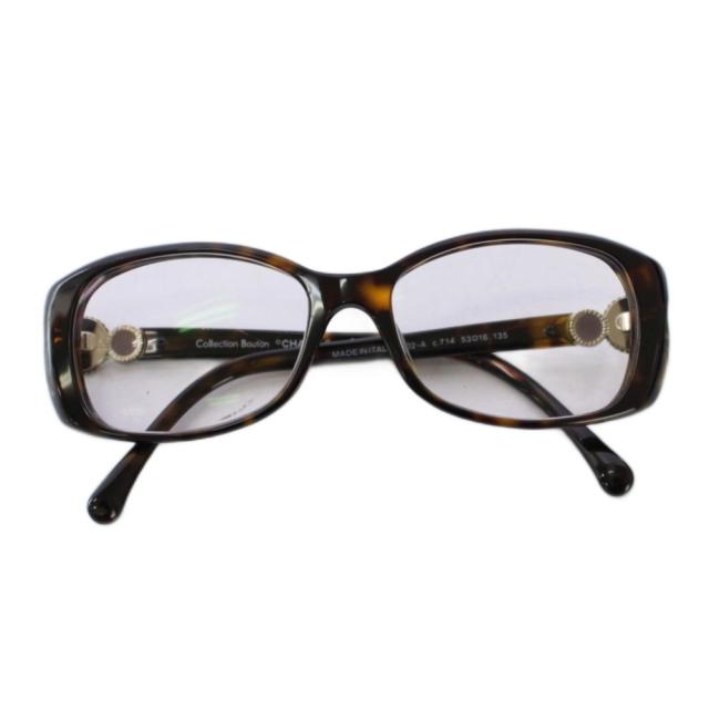 【中古】シャネル CHANEL ココマーク サングラス べっ甲柄 53□16 135 茶 3202-A /KH レディース
