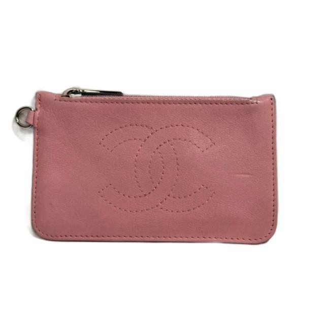 【中古】シャネル CHANEL コインケース ポーチ ココマーク ピンク レディース
