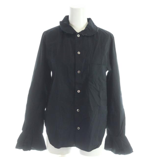 【中古】トリココムデギャルソン tricot COMME des GARCONS シャツ ブラウス 長袖 ラウンドカラー M 黒 ブラック