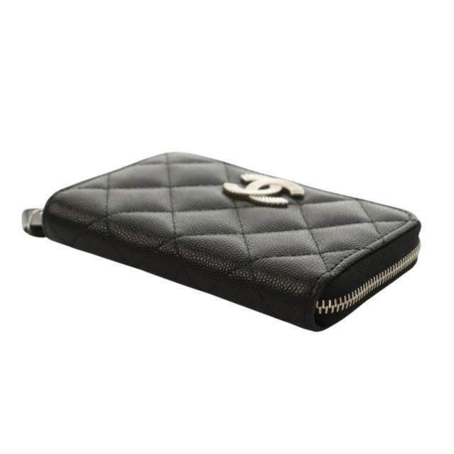 【中古】シャネル CHANEL 24年 ココマーク スモールジップウォレット 財布 グレインドシャイニーカーフスキン
