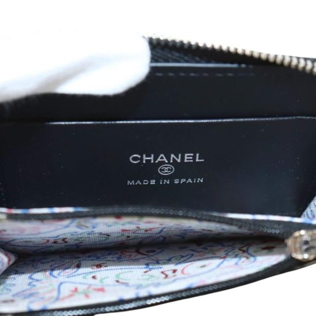 【中古】シャネル CHANEL 24年 ココマーク スモールジップウォレット 財布 グレインドシャイニーカーフスキン