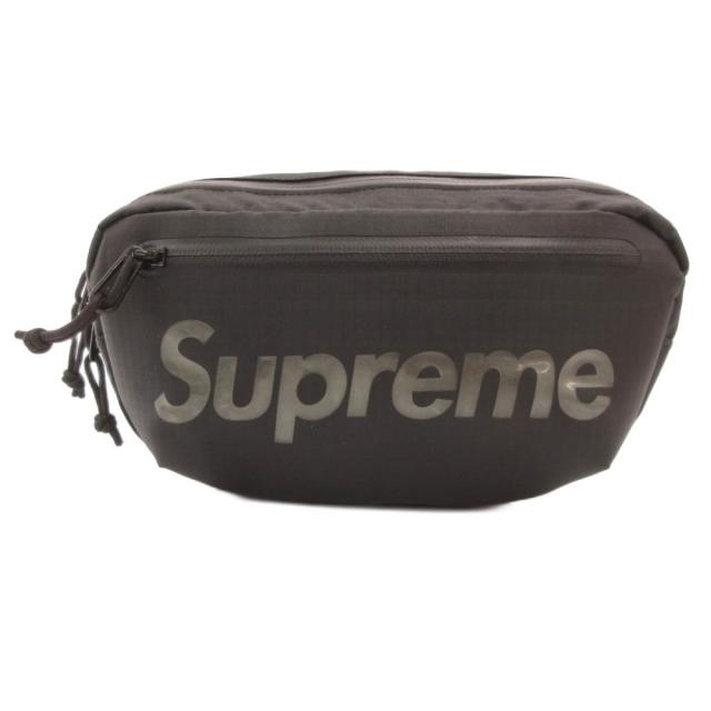 【中古】シュプリーム SUPREME 21SS waist bag ウエストバッグ コーデュラナイロン リップストップ ロゴ 黒