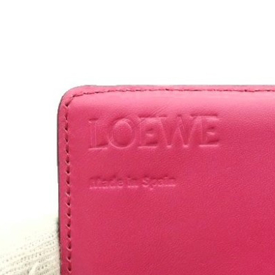 【中古】ロエベ LOEWE アナグラム 二つ折り財布 ピンク /SS ■OS ■OH レディース_7