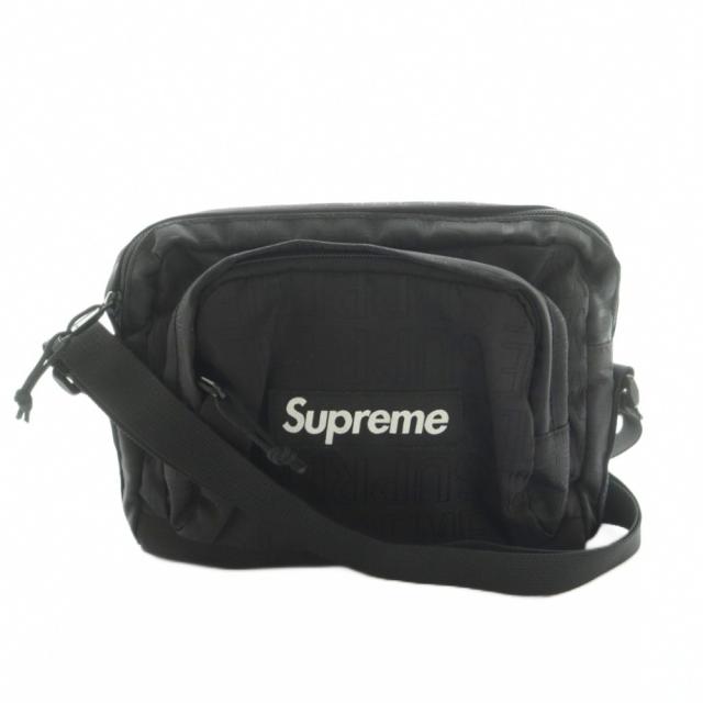 【中古】シュプリーム SUPREME 19SS Shoulder Bag ショルダーバッグ 真四角型 ロゴタイプ刷り上げる 黒 /MI ■os
