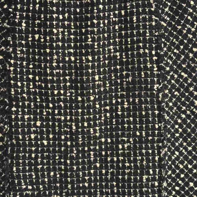 【中古】シャネル CHANEL 美品 ツイード スカート ココマーク 黒 ブラック 40 約L レディース_2