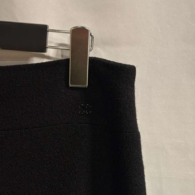 【中古】シャネル CHANEL 美品 06A スカート ココマーク ひざ丈 黒 ブラック 38 M位 レディース_2