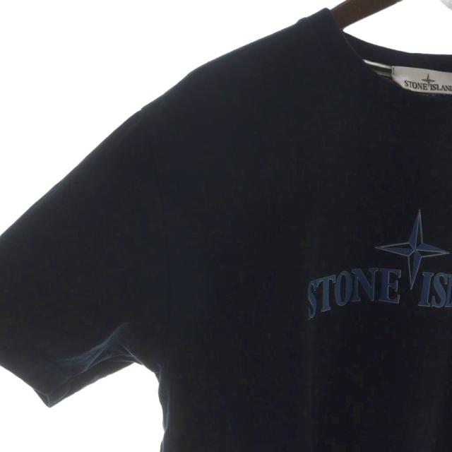 【中古】ストーンアイランド STONE ISLAND Tシャツ カットソー ロゴ プリント クルーネック半袖 M 黒 ブラック_2