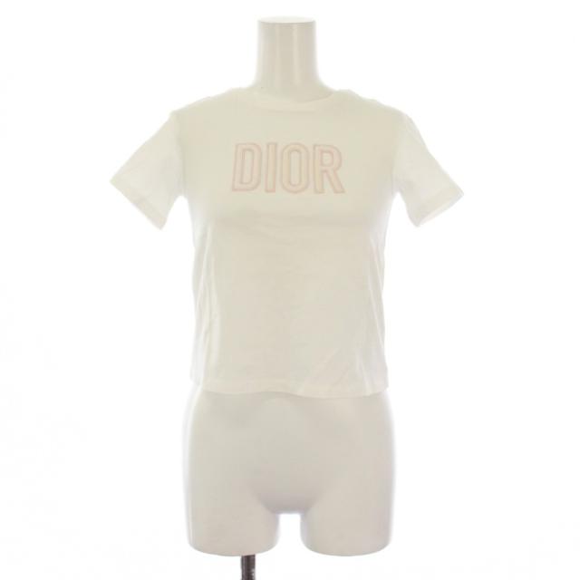 【中古】クリスチャンディオール Christian Dior Tシャツ カットソー 半袖 クルーネック ロゴ 8 白 2SBM13TEEN /BM