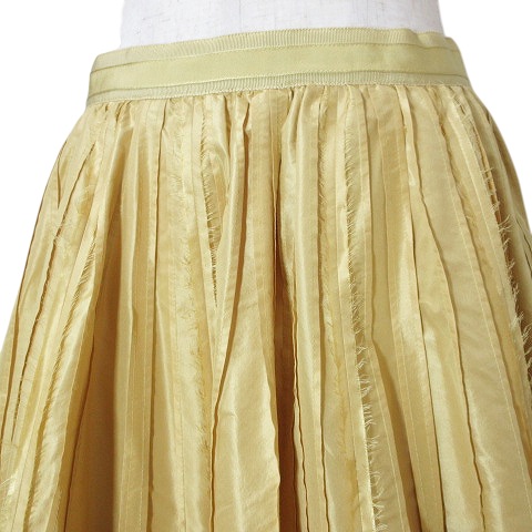 【中古】フォクシー 美品 20年 Fancy Crystal スカート カットオフ シルク 40465 ひざ丈 フレア イエロー 38 S相当の通販は 【中古】フォクシー 美品 20年 Fancy Crystal スカート カットオフ シルク 40465 ひざ丈 フレア イエロー 38 S相当の通販は