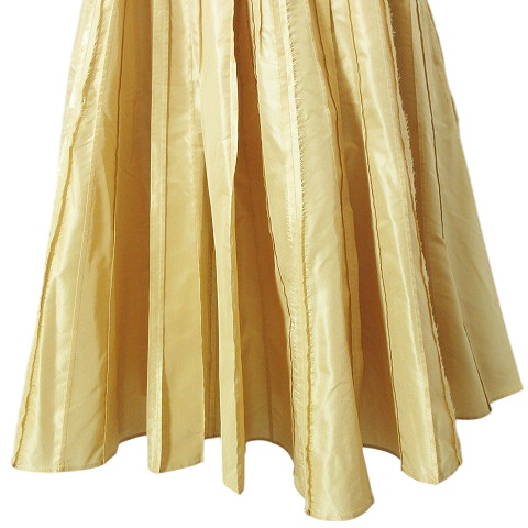 【中古】フォクシー 美品 20年 Fancy Crystal スカート カットオフ シルク 40465 ひざ丈 フレア イエロー 38 S相当の通販は 【中古】フォクシー 美品 20年 Fancy Crystal スカート カットオフ シルク 40465 ひざ丈 フレア イエロー 38 S相当の通販は