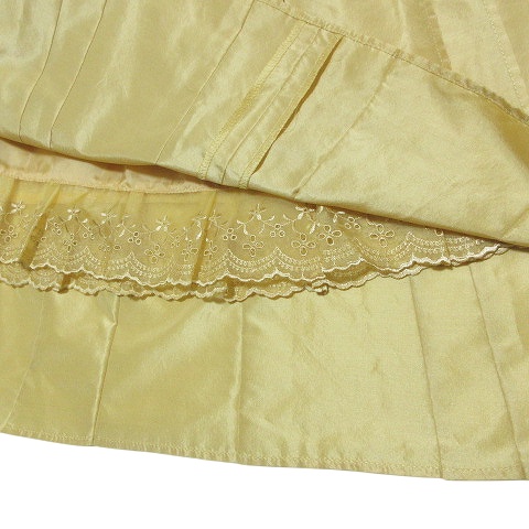 【中古】フォクシー 美品 20年 Fancy Crystal スカート カットオフ シルク 40465 ひざ丈 フレア イエロー 38 S相当の通販は 【中古】フォクシー 美品 20年 Fancy Crystal スカート カットオフ シルク 40465 ひざ丈 フレア イエロー 38 S相当の通販は