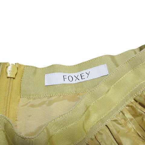【中古】フォクシー 美品 20年 Fancy Crystal スカート カットオフ シルク 40465 ひざ丈 フレア イエロー 38 S相当の通販は 【中古】フォクシー 美品 20年 Fancy Crystal スカート カットオフ シルク 40465 ひざ丈 フレア イエロー 38 S相当の通販は
