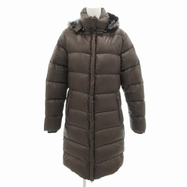 【中古】デュベティカ DUVETICA デネブ ダウンコート フード スタンドカラー ひざ丈 40 M 茶 ブラウンの通販は 7,568円