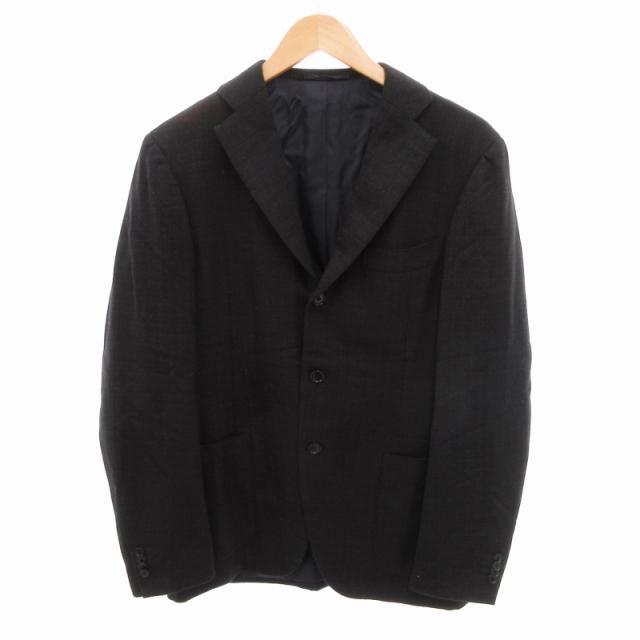 【中古】シップス SHIPS RADA SUPER 100'S RING JAKECT テーラードジャケット ブレザー 総裏 3B ウール 48 XL 黒の通販は 8,300円