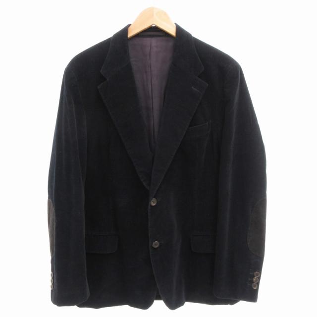 【中古】プラダ PRADA テーラードジャケット ブレザー コーデュロイ シングル 2B センターベント 総裏地 2XLの通販は