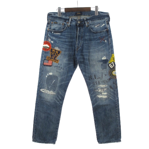 中古】ポロ ラルフローレン デニム パンツ ジーンズ ワッペン