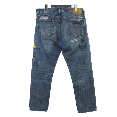 中古】ポロ ラルフローレン デニム パンツ ジーンズ ワッペン 中古】ポロ ラルフローレン デニム パンツ ジーンズ ワッペン
