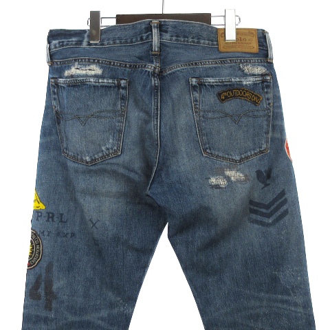 中古】ポロ ラルフローレン デニム パンツ ジーンズ ワッペン 中古】ポロ ラルフローレン デニム パンツ ジーンズ ワッペン