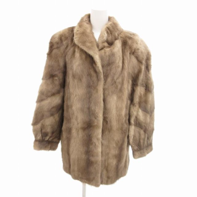 SAGA MINK 銀サガ　ベージュ ファーコート 中古】サガミンク SAGA MINK 銀サガ コート ミンクファー ウイング