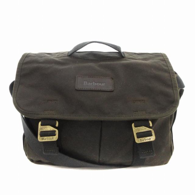 【未使用】Barbour ワックス コットン メッセンジャーバッグ 中古】バブアー Barbour Essential ワックスコットン