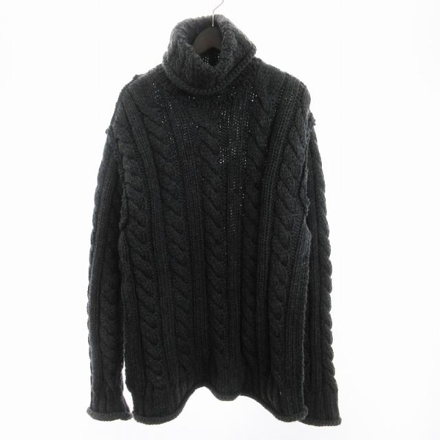 【中古】ドルチェ&ガッバーナ ドルガバ フィッシャーマンニット セーター ローゲージ ケーブル編み グレー 50 3XLの通販は