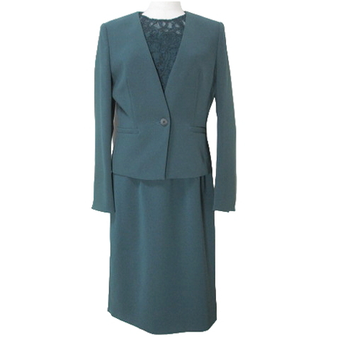 【中古】エポカ セットアップ オケージョン 2WAYダブルクロスジャケット リバーレースワンピース  ひざ丈 ノースリーブの通販は