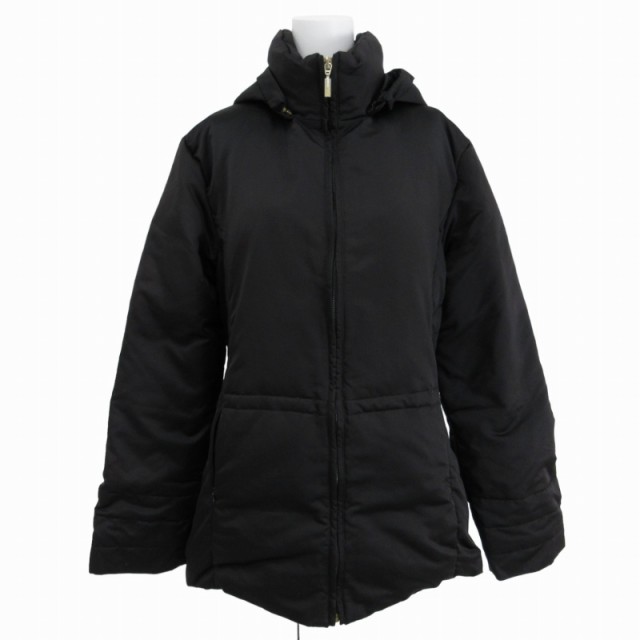 【中古】モンクレール MONCLER NORME AFNOR ダウンジャケット ブルゾン 2 M 黒 ブラック /FF 0717 レディース