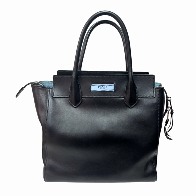 【中古】プラダ PRADA エティケット ETIQUETTE 2WAY ショルダーバッグ ハンドバッグ レザー 牛革 黒 ■WYの通販は