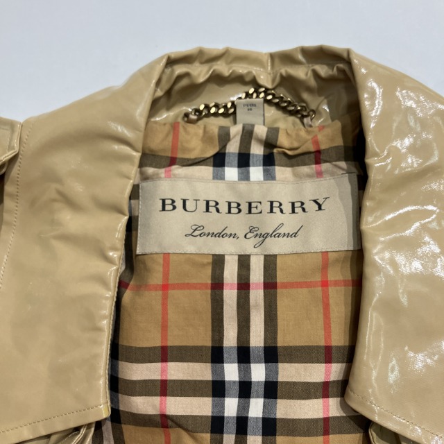 【中古】バーバリー BURBERRY トレンチコート ロング丈 ノバチェック PVC 42 L ベージュ ROSCSPO29BAC ☆AA★ 中古】バーバリー BURBERRY トレンチコート ロング丈 ノバチェック PVC