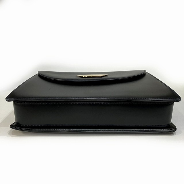 【中古】カールラガーフェルド KARL LAGERFELD ハンドバッグ 2WAY ショルダーバッグ レザー 皮革 黒 ブラックの通販は
