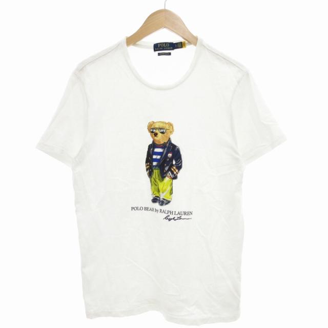 【中古】ポロ ラルフローレン POLO RALPH LAUREN Tシャツ カットソー 半袖 クルーネック ポロベア ロゴ プリント Lの通販は
