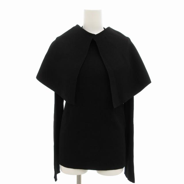 【中古】アンスリード UN3D. 美品 ケープカラーニット アンサンブル レイヤード 長袖 F 黒 ブラックの通販は 6,800円