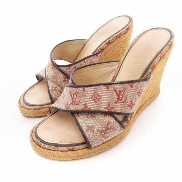ルイヴィトン サンダル ミュール リボン レディース モノグラム