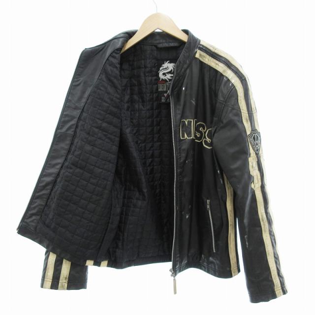 新品　タグ付き　アレンネス 本革　ジャケット　52　XL 06c12 Amazon.co.jp: ARLENNESS COW LEATHER MESH JACKET LJ-181312-AN