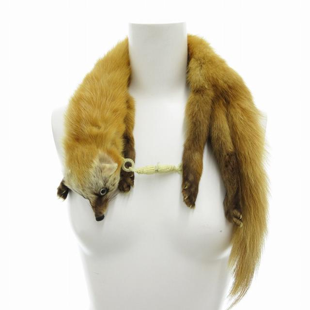 【中古】ノーブランド ティペット マフラー ミンクファー 毛皮 茶 ブラウン /AE ■GY99 レディース