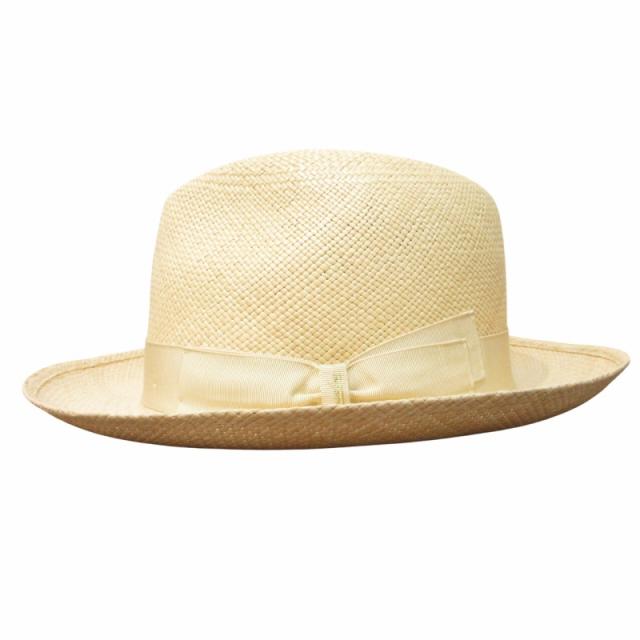 Borsalino ストロー パナマハット 天然草 ベージュ 59 - メルカリ