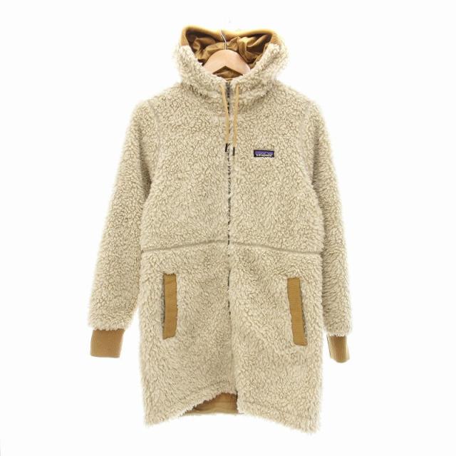【中古】パタゴニア Patagonia 25115FA19 ダスティ メサ パーカ フリースジャケット ボア ロゴ フード S ベージュの通販は 12,800円