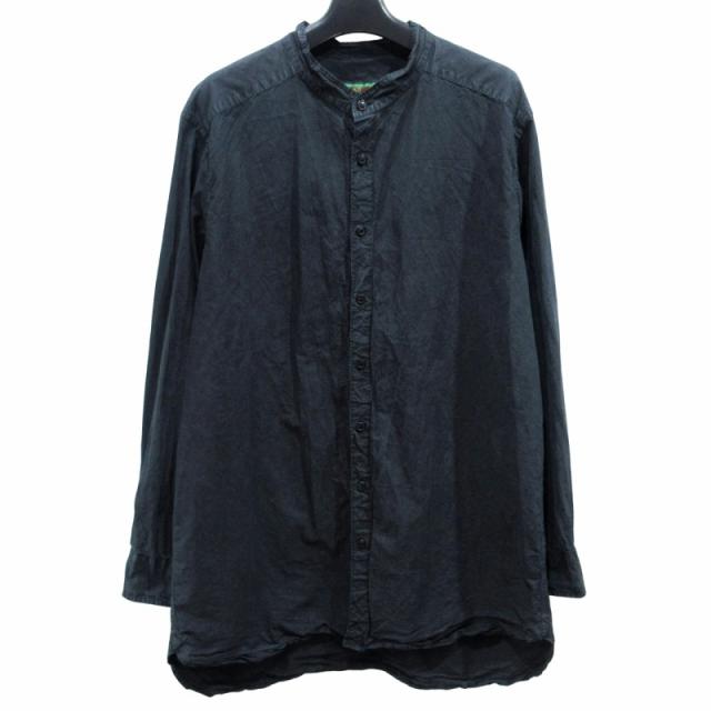 【中古】ケイシー ケイシー CASEY CASEY NY SHIRT ペーパーシャツ コットン ロング バンドカラー 長袖 18HC253 L
