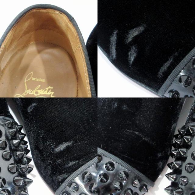【中古】クリスチャンルブタン Christian louboutin ローファー スタッズ 切替 ベロア ストレートチップ 41 約26cm 中古】クリスチャンルブタン Christian louboutin ローファー スタッズ