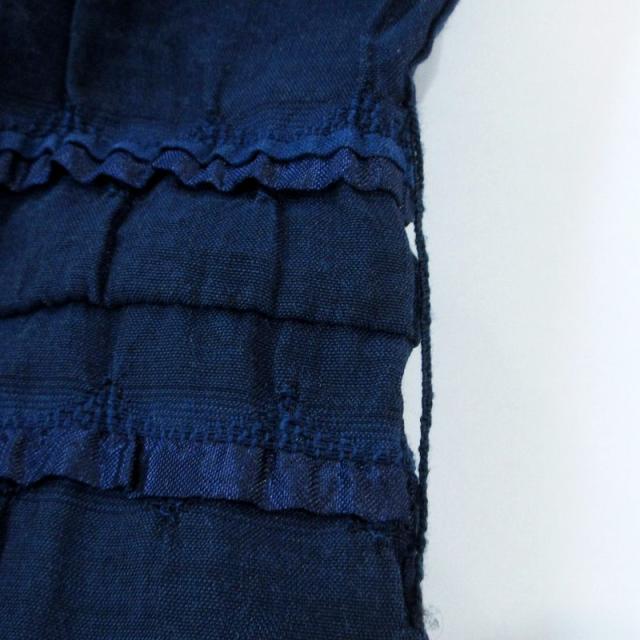 【中古】トゥービーシック 21SS ジャカードタック ワンピース ティアード フリル ギャザー 半袖 ロング 40 約M 中古】トゥービーシック 21SS ジャカードタック ワンピース ティアード