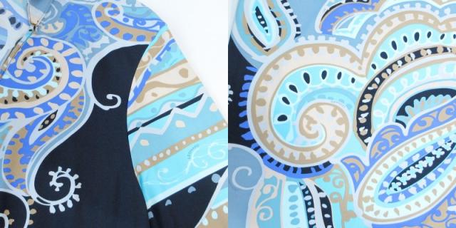 中古】レオナール LEONARD PARIS FUCHSIA ワンピース ペイズリー柄 総