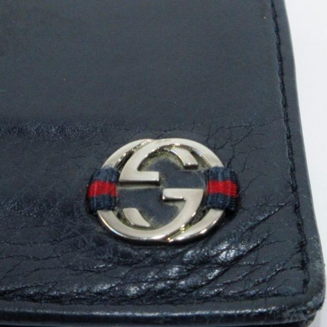 中古】グッチ GUCCI 二つ折り財布 マネークリップ インターロッキング
