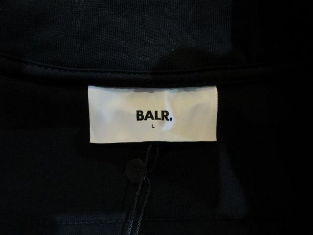 【中古】未使用品 ボーラー BALR パーカー ジップアップ 長袖 ブラック ロゴ L メンズ_3