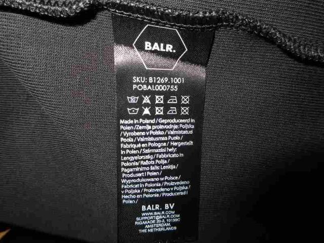 【中古】未使用品 ボーラー BALR パーカー ジップアップ 長袖 ブラック ロゴ L メンズ_5