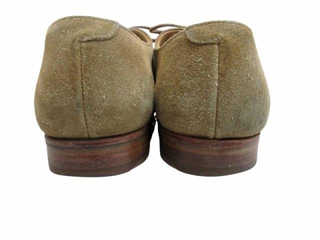 【中古】クロケット&ジョーンズ CROCKETT&JONES メンズシューズ スウェード ベージュ サイズ8 メンズ_4