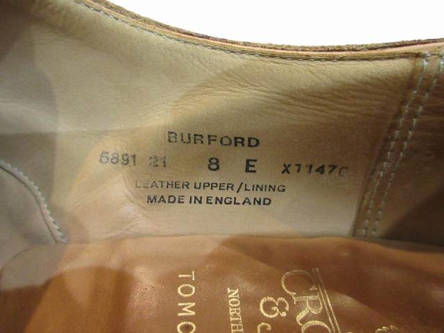 【中古】クロケット&ジョーンズ CROCKETT&JONES メンズシューズ スウェード ベージュ サイズ8 メンズ_6