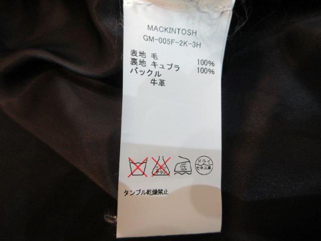 【中古】マッキントッシュ MACKINTOSH コート ブラック メルトン ショートトレンチコート 40 GM-005F-2K-3H メンズ_6