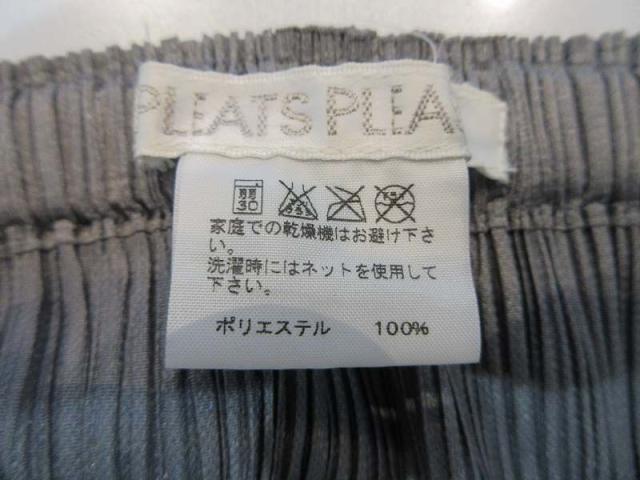 【中古】プリーツプリーズ PLEATS PLEASE ロングスカート プリーツ グレー 4 イッセイミヤケ レディース_2